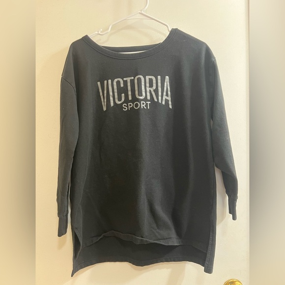 Black Crew Neck Sweater Relaxed Fit Victoria Sport - Picture 1 of 3
